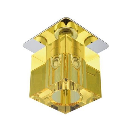 Oprawa stropowa chrom kryształ żółty G4 20W SK-18 Candellux 2280083