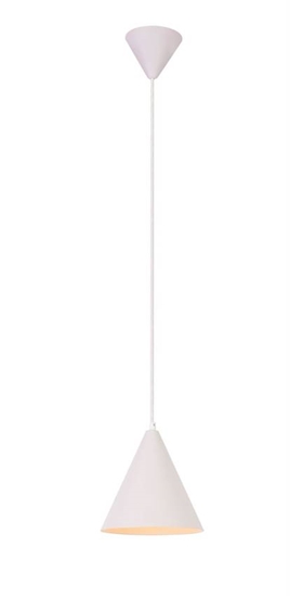 Lampa wisząca biała E27 stożek Voss Ledea 50101178