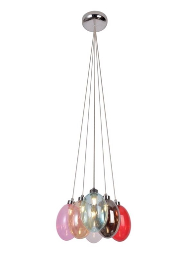 Lampa wiszącza szklane kolorowe balony 6x10W Lukka Ledea 50106168