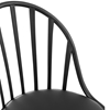 Krzesło skandynawskie nowoczesne z oparciem szczebelkowym 2 szt. czarne