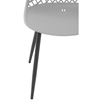 Krzesło nowoczesne plastikowe z oparciem ażurowym  4 szt. szare