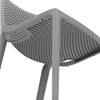 Krzesło nowoczesne plastikowe z plecionym oparciem do domu biura 4 szt. szare