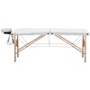 Stół łóżko do masażu drewniane przenośne składane Toulouse White do 227 kg białe