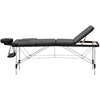 Stół łóżko do masażu przenośne składane Bordeux Black do 180 kg czarne