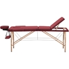 Stół łóżko do masażu drewniane przenośne składane Marseille Red do 227 kg czerwone