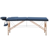 Stół łóżko do masażu drewniane przenośne składane Toulouse Blue do 227 kg niebieskie