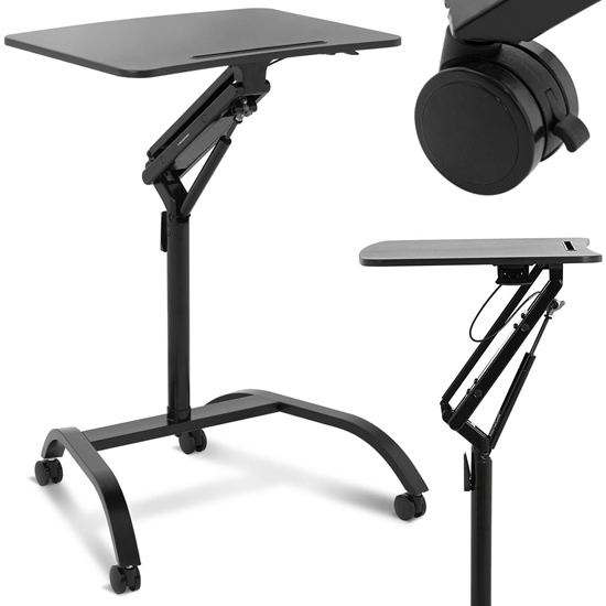 Stolik stojak pod laptopa mobilny na kółkach regulowany wys. 85-116 cm do 10 kg
