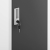 Szafa skrytka socjalna ubraniowa metalowa zamykana 1-drzwiowa wys. 180 cm SZARA
