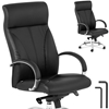 Fotel krzesło biurowe obrotowe regulowane EKOSKÓRA eleganckie maks. 100 kg