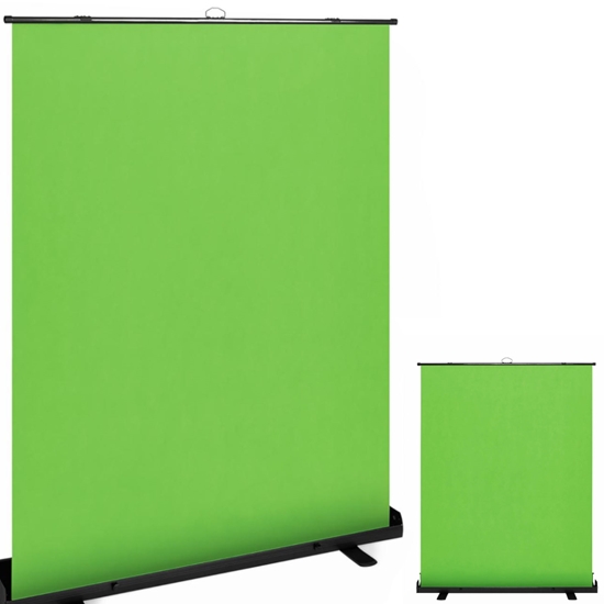 Tło fotograficzne GREEN SCREEN podłogowe rozwijane przenośne 166.2x199 cm