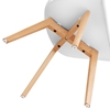 Krzesło kubełkowe skandynawskie z drewnianymi nogami nowoczesne maks. 150 kg 2 szt. BIAŁE