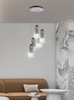 Lampa wisząca sufitowa srebrna szklane klosze 5x60W Libano Candellux 35-51813