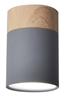 Lampa sufitowa szaro-drewniana 1xGU10 6,8x10cm Tuba 2284262