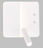 Kinkiet biały LED 6W z regulowaną lampką do czytania Alma Candellux 22-75994