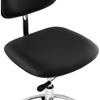 Krzesło robocze warsztatowe z oparciem podnóżkiem do 120 kg 530-800 mm czarne