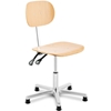 Krzesło robocze warsztatowe z oparciem ze sklejki CHROM do 120 kg 362-498 mm