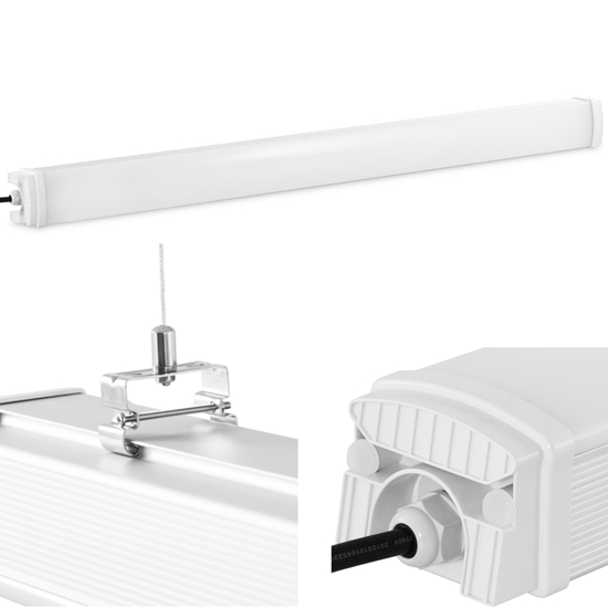 Lampa oprawa LED wodoodporna hermetyczna do magazynu kurnika IP65 4400 lm 120 cm 40 W