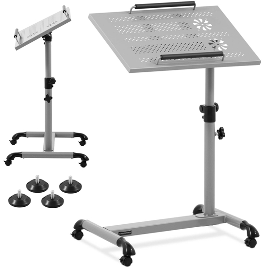 Stolik stojak pod laptopa mobilny na kółkach regulowany 58-82 cm do 15 kg
