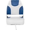 Fotel siedzisko składane do łodzi motorówki 40 x 40 x 50 cm biało-niebieskie