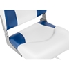Fotel siedzisko składane do łodzi motorówki 50 x 42 x 51 cm biało-niebieskie 2 szt.