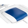 Fotel siedzisko składane do łodzi motorówki niskie 45 x 51 x 38 cm biało-niebieskie