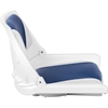 Fotel siedzisko składane do łodzi motorówki niskie 45 x 51 x 38 cm biało-niebieskie