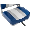 Fotel siedzisko składane do łodzi motorówki 36 x 43 x 60 cm biało-szaro-niebieskie