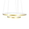 Lampa wisząca LED 40W 50cm podwójny ring złota Lune 32-76281
