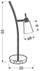 Lampka stołowa 1xG9 55cm patynowa/biała Kroton 33-88942
