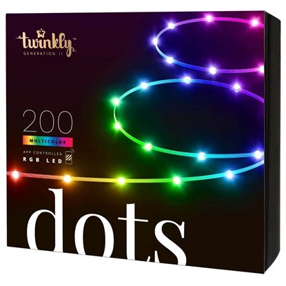 Inteligentne oświetlenie dekoracyjne - Twinkly Dots 200 LED RGB - 10 m - czarne