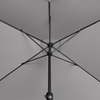 Parasol ogrodowy tarasowy prostokątny z korbką 200 x 300 cm ciemnoszary