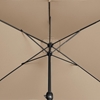 Parasol ogrodowy tarasowy prostokątny z korbką 200 x 300 cm szarobrązowy