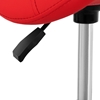 Taboret stołek hoker kosmetyczny siodłowy na kółkach Frankfurt do 150 kg czerwony