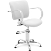 Fotel krzesło fryzjerskie barberskie kosmetyczne London White białe