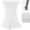 Pokrowiec elastyczny uniwersalny na stolik barowy śr. 80 cm biały